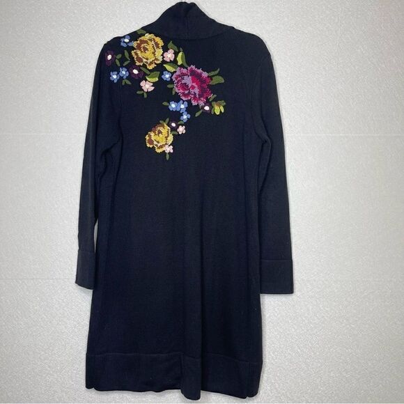 Soft Surroundings La Vie En Rose Embroidered Cardigan M - Picture 5 of 5